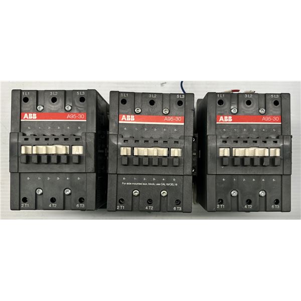 Lot of (3) ABB A95-30 Contactors