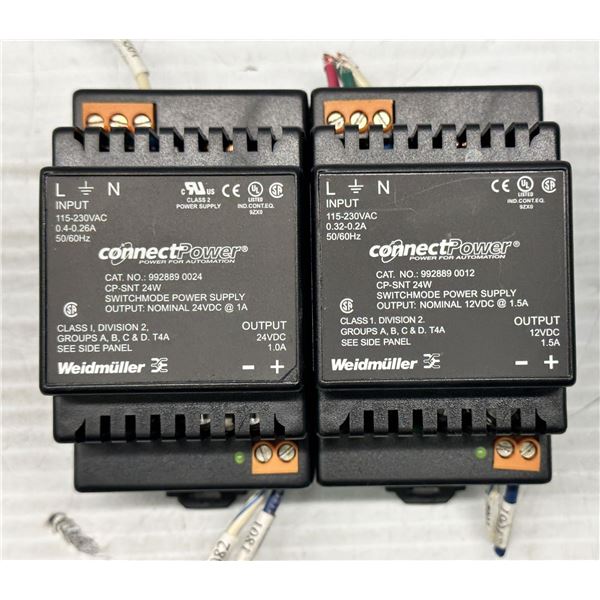 Lot of (2) Weidmuller Switchmode Power Supplies as Pictured