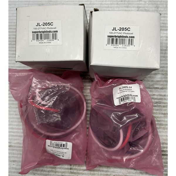 Lot of (4) Misc. Superbrightleds Photocell & Photocell Receptacles