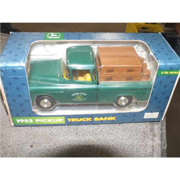 John Deere Die Cast 1955 Pickup Truck Bank