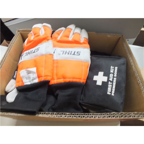 Small Box of Gloves & 2 Small First Aid Kits