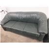 Image 1 : Green Leather Couch & Chair