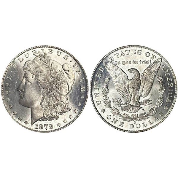 1879-S Morgan Dollar. Reverse of 1879. PCGS graded MS64