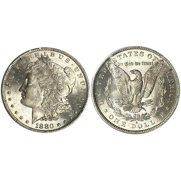 1880-S Morgan Dollar. PCGS graded MS63