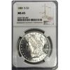 Image 2 : 1881-S Morgan Dollar. NGC graded MS65