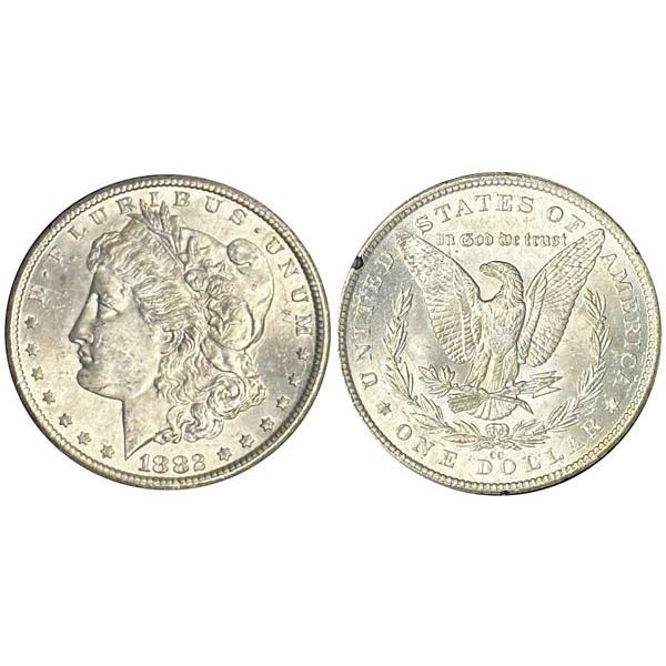 1882-CC Morgan Dollar. Unc