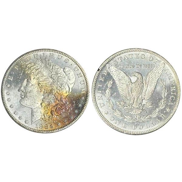 1884-CC Morgan Dollar. Unc