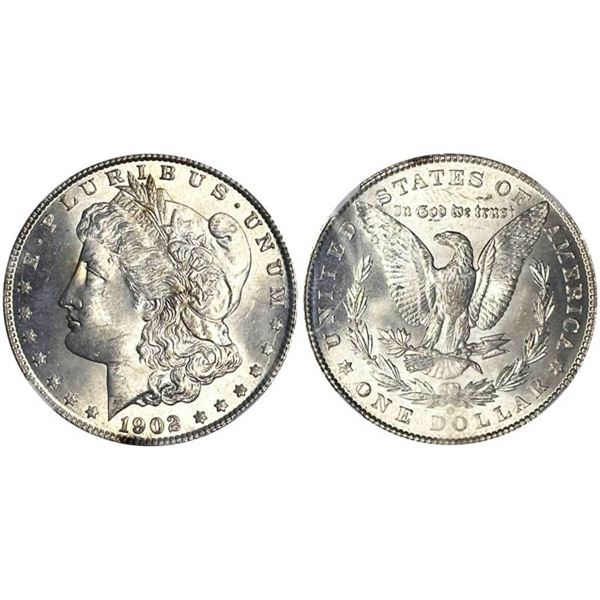 1902 Morgan Dollar. NGC graded MS64