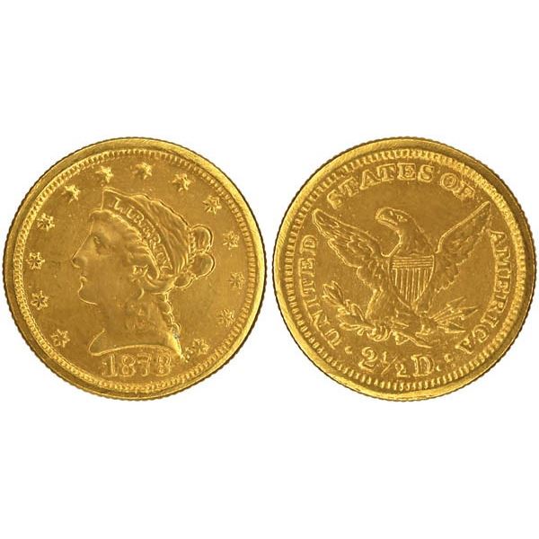 1878 Gold $2.50 Liberty. XF