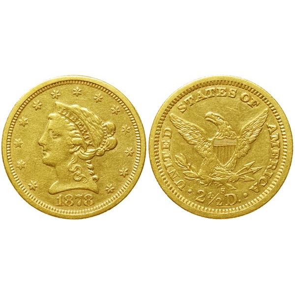 1878-S Gold $2.50 Liberty. Unc