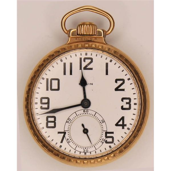Elgin National Watch Co. vintage pocket watch, 12kt yellow gold case