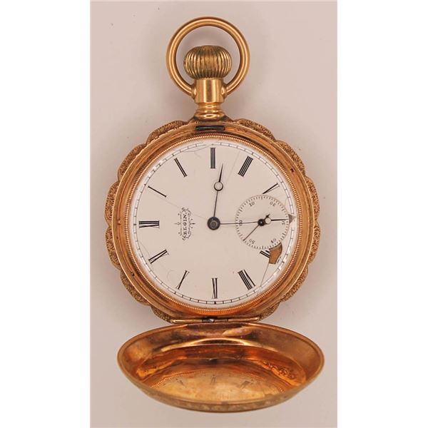Elgin National Watch Co. vintage pocket watch, 14kt yellow gold