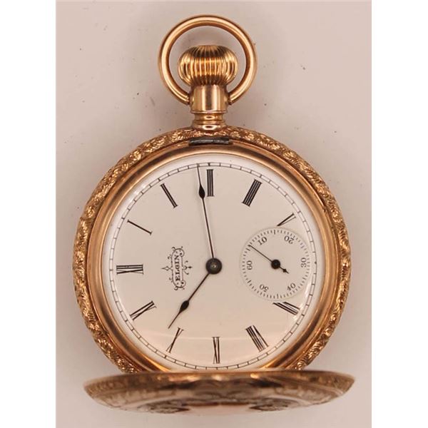 Elgin National Watch Co. vintage pocket watch, 14kt yellow gold