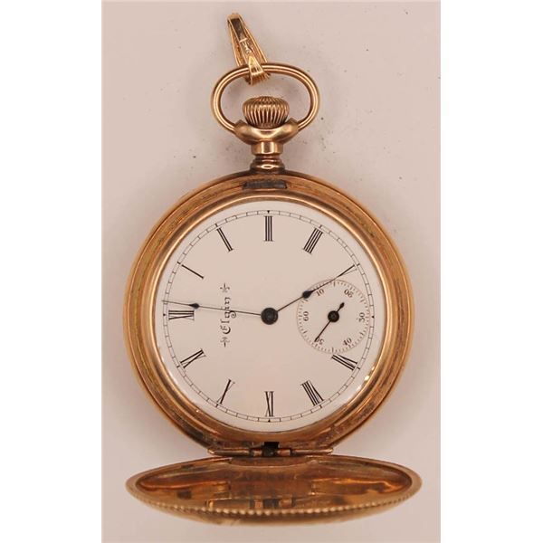 Elgin National Watch Co. vintage pocket watch, 14kt yellow gold