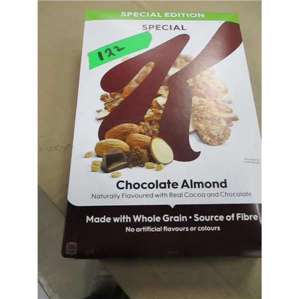 SHELF PULLS (AS IS):  SPECIAL EDITION SPECIAL K CHOCOLATE ALMOND CEREAL (377G) - BOX