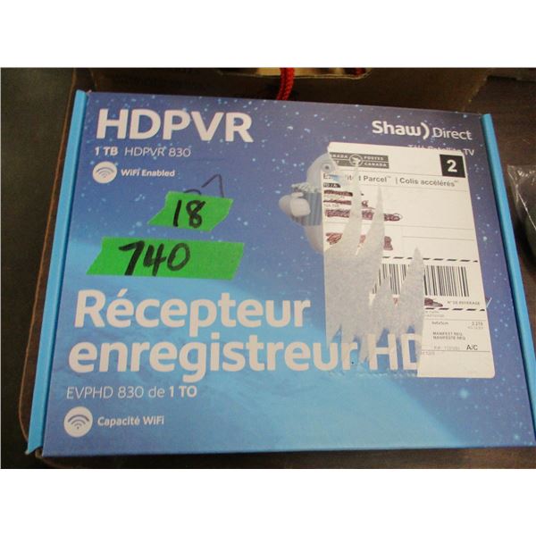 SHAW HDPVR C/W REMOTE