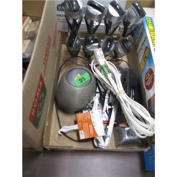 BOX C/W HOUSEHOLD & OFFICE ITEMS