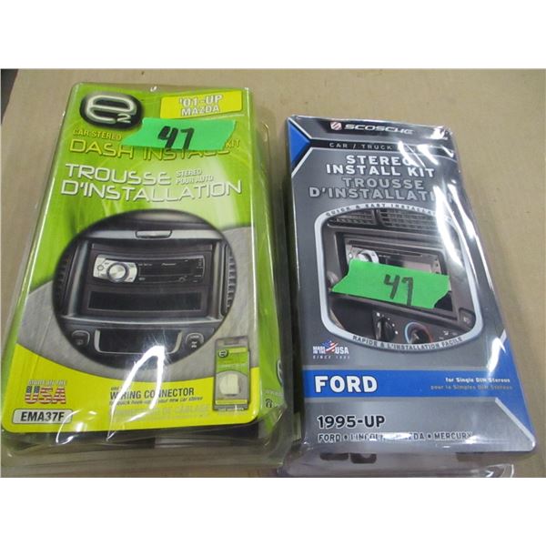 2 STEREO INSTALL KITS (2001 + MAZDA & 1995 + FORD)
