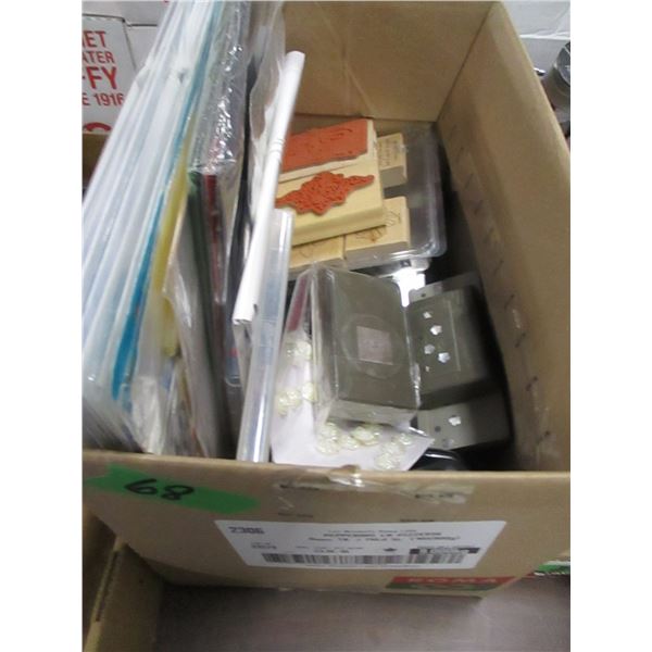BOX C/W SCRAP BOOK SUPPLIES