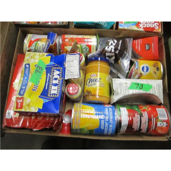 FREIGHT DAMAGE (AS IS):  FLAT C/W POPCORN, CHEEZWHIZ, ETC