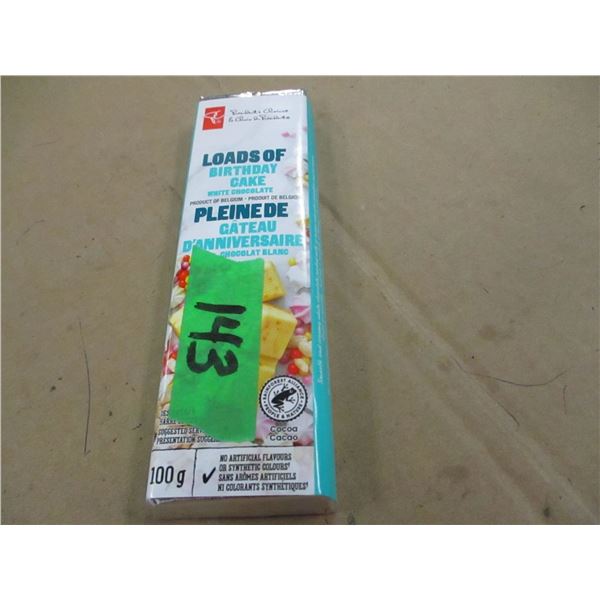 SHELF PULLS (AS IS):  BIRTHDAY CAKE CHOCOLATE BAR (100G)