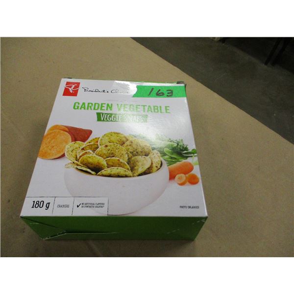 SHELF PULLS (AS IS):  GARDEN VEGETABLE SNAPS (180G) - BOX