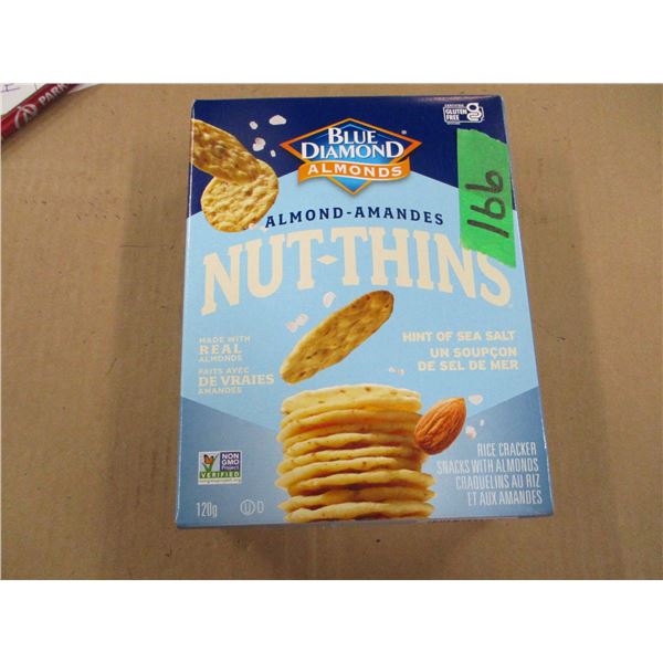 SHELF PULLS (AS IS); NUT THINS (120G) - BOX