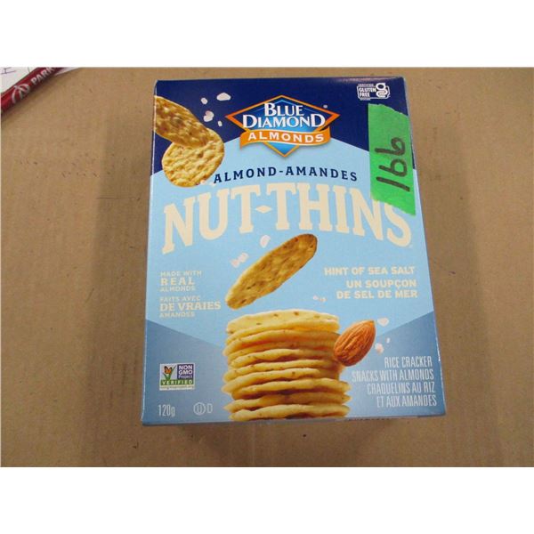 SHELF PULLS (AS IS); NUT THINS (120G) - BOX