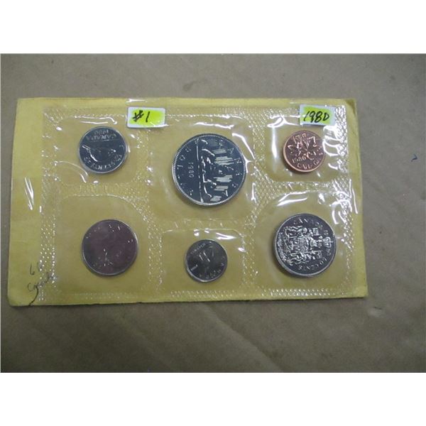 1980 PROOF CANADA MINT SEALED COIN SET