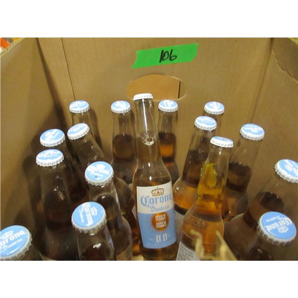 SHELF PULLS (AS IS):  FLAT OF 16 ALCOHOL FREE CORONOA BEER