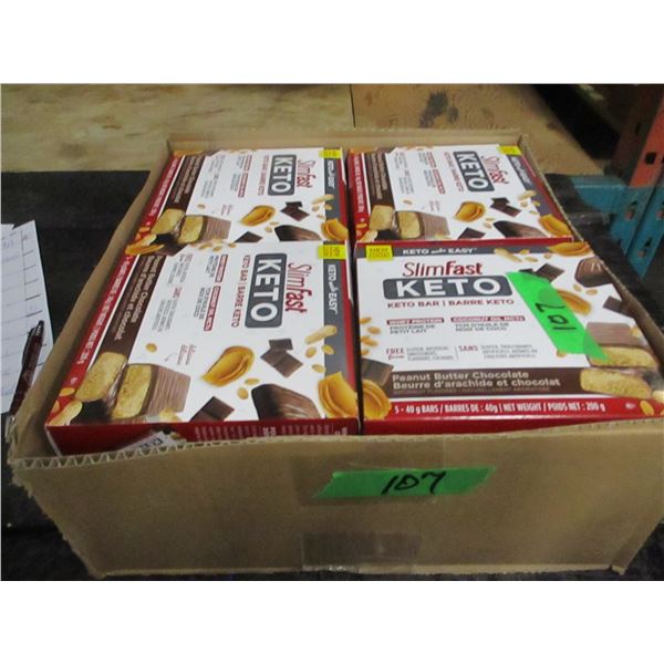 SHELF PULLS (AS IS - DATED):  FLAT OF 12 KETO BARS