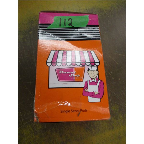 SHELF PULLS (AS IS):  BOX C/W DONUT SHOP COFFEE