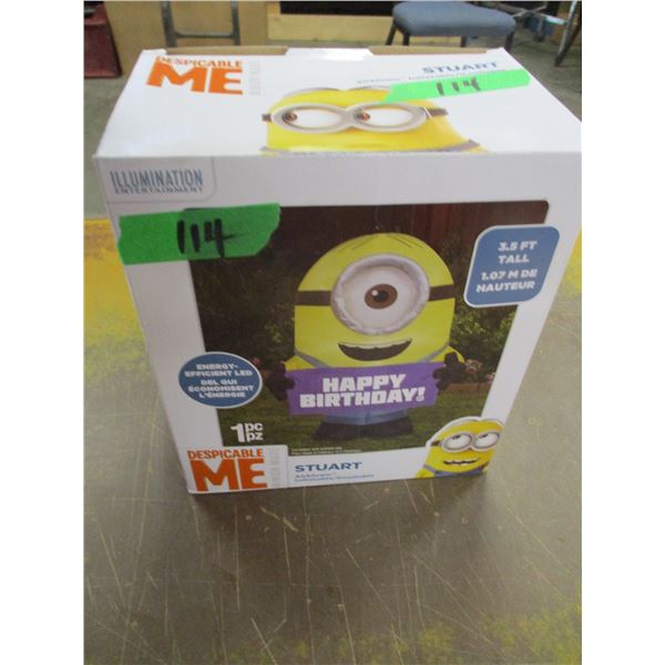 FREIGHT DAMAGE (AS IS):  BOX C/W DESPICABLE ME INFLATABLE YARD DECORATION (APPROX. 3')