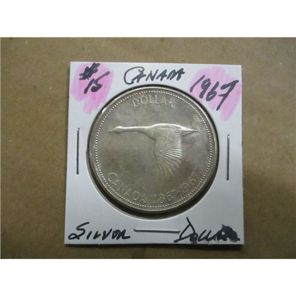 1967 CANADA GOOSE SILVER DOLLAR