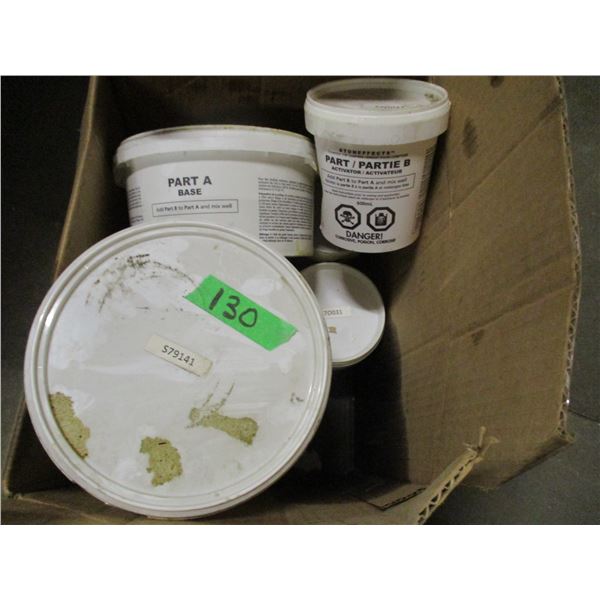 SHELF PULLS (AS IS):  BOX C/W MIXABLE PAINT?