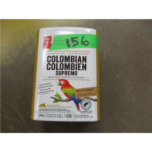 SHELF PULLS (AS IS):  COLUMBIAN COFFEE (340G) - TUB