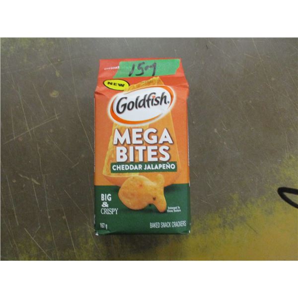 SHELF PULLS (AS IS):  GOLDFISH CHEDDAR JALAPENO CRACKERS (167G) - BAG