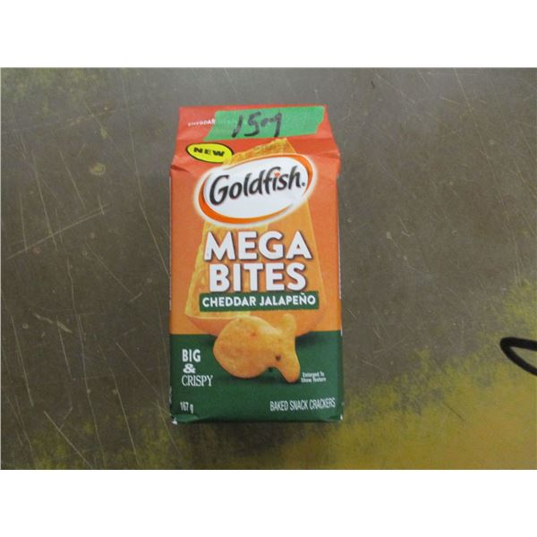 SHELF PULLS (AS IS):  GOLDFISH CHEDDAR JALAPENO CRACKERS (167G) - BAG
