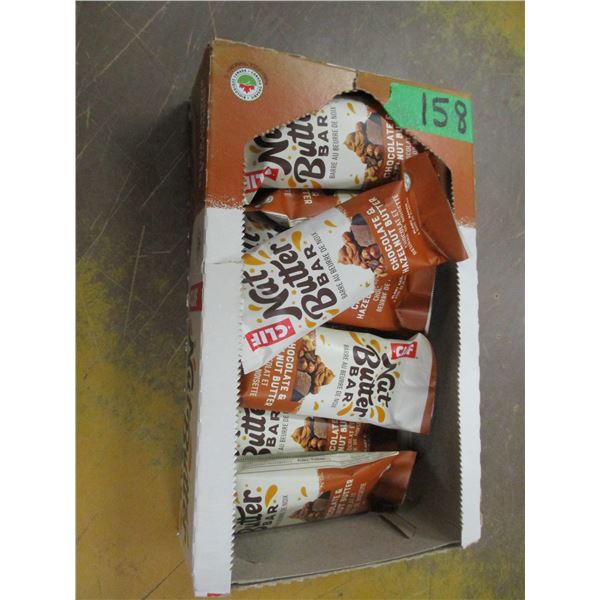 SHELF PULLS (AS IS):  BOX C/W APPROX. 10  NUT BUTTER BARS