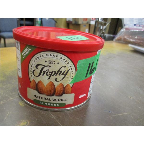 SHELF PULLS (AS IS):  ALMONDS (200G) - TIN
