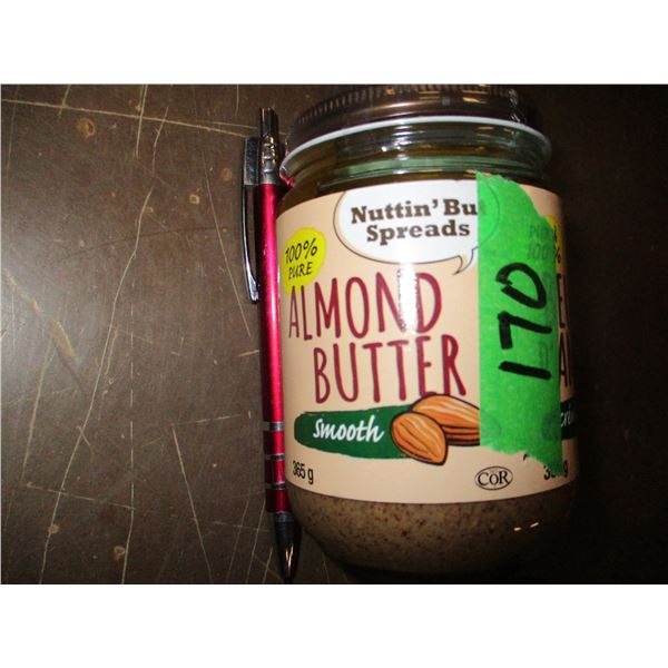 SHELF PULLS (AS IS):  ALMOND SMOOTH BUTTER (365 G) - JAR