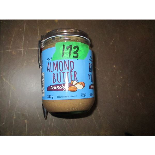 SHELF PULLS (AS IS):  CRUNCH ALMOND BUTTER (365G) - JAR