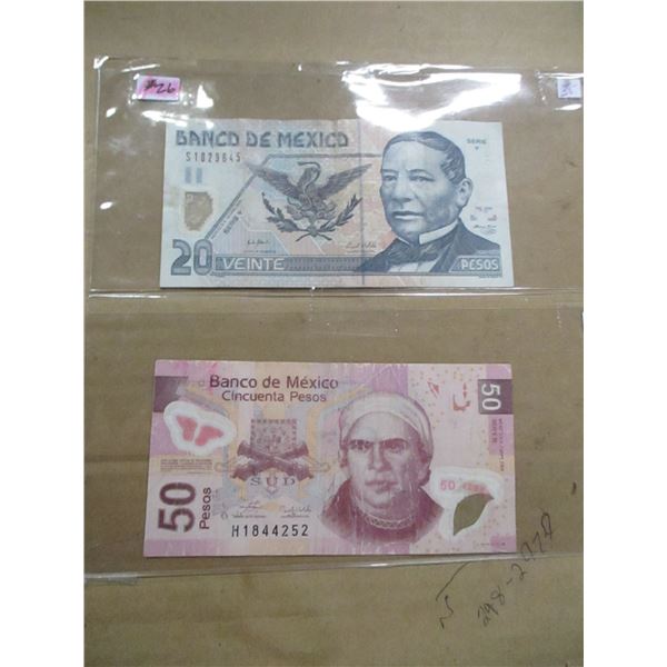 MEXICO COLLECTIBLE CURRANCY BANK NOTE SET