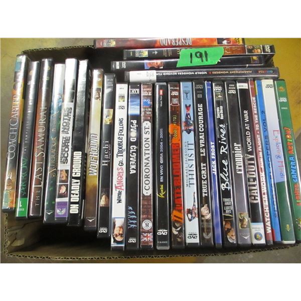 BOX C/W APPROX. 27 DVD'S