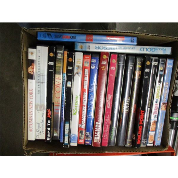 BOX C/W APPROX. 17 DVD'S