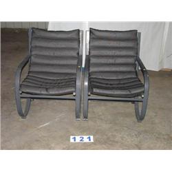 (2) BLACK OUTDOOR CHAIRS