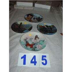 (4) PLATES EAGLE SCENE