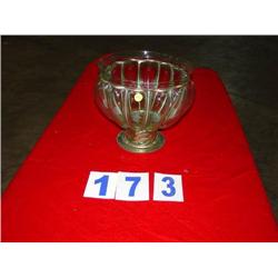 GLASS AND METAL BOWL