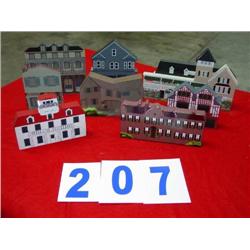 BOX LOT OF WOODEN HOMES