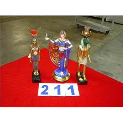 (3) EYGPTIAN FIGURINES